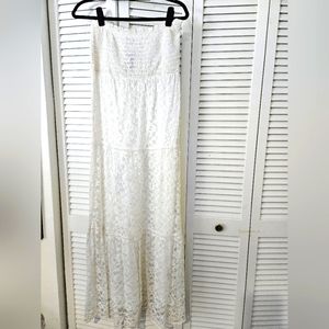 NWT Maxi Lace Tube Top Dress S